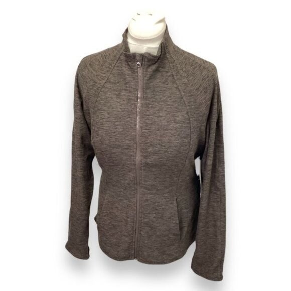 Yogalicious Lux Women’s Full Zip Performance Jacket, Mocha, size XXL - Picture 1 of 8